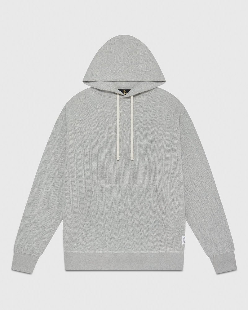 sweaters octobers very own ovo fischgrät-hoodie grau