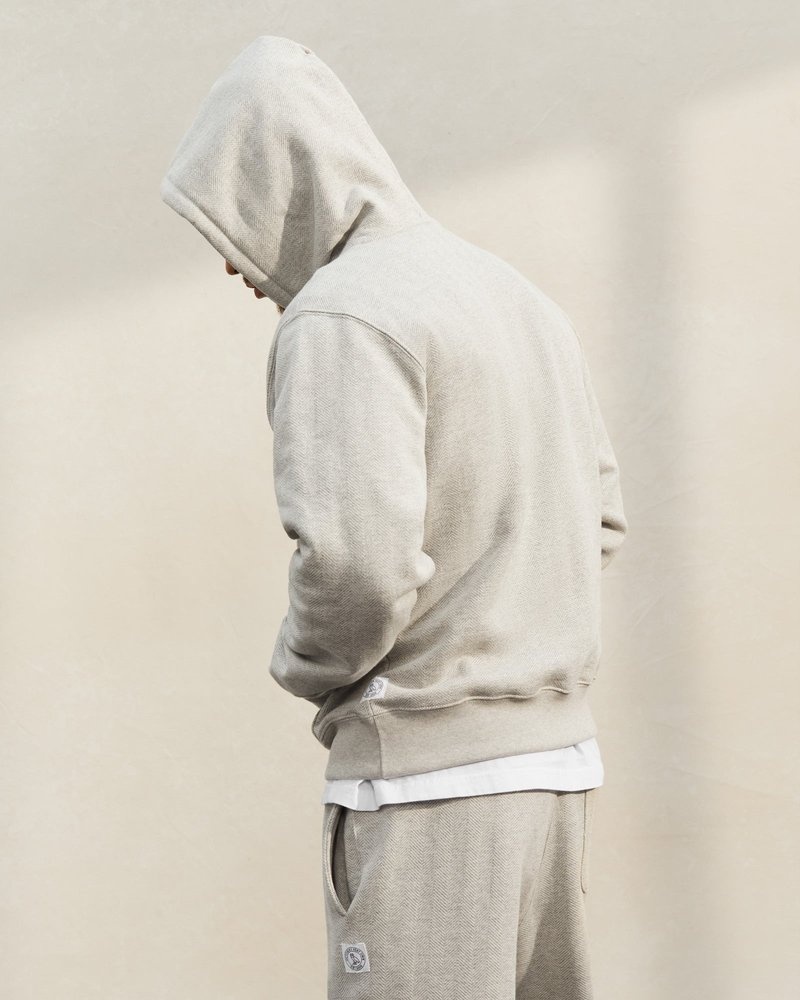 sweaters octobers very own ovo fischgrät-hoodie grau