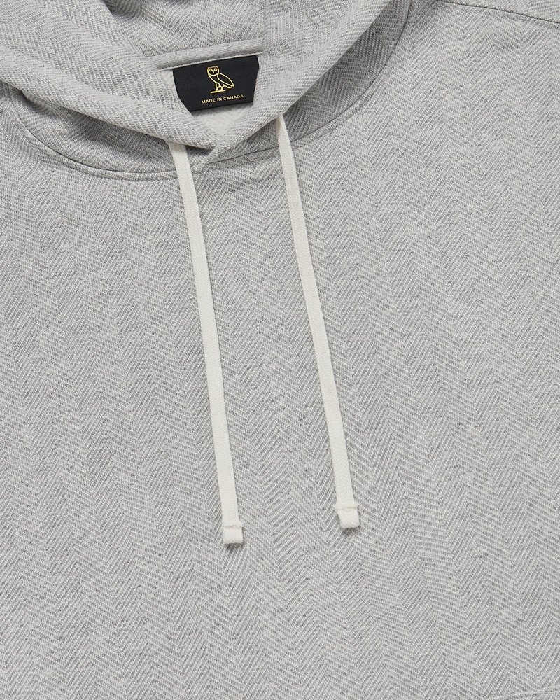 sweaters octobers very own ovo fischgrät-hoodie grau