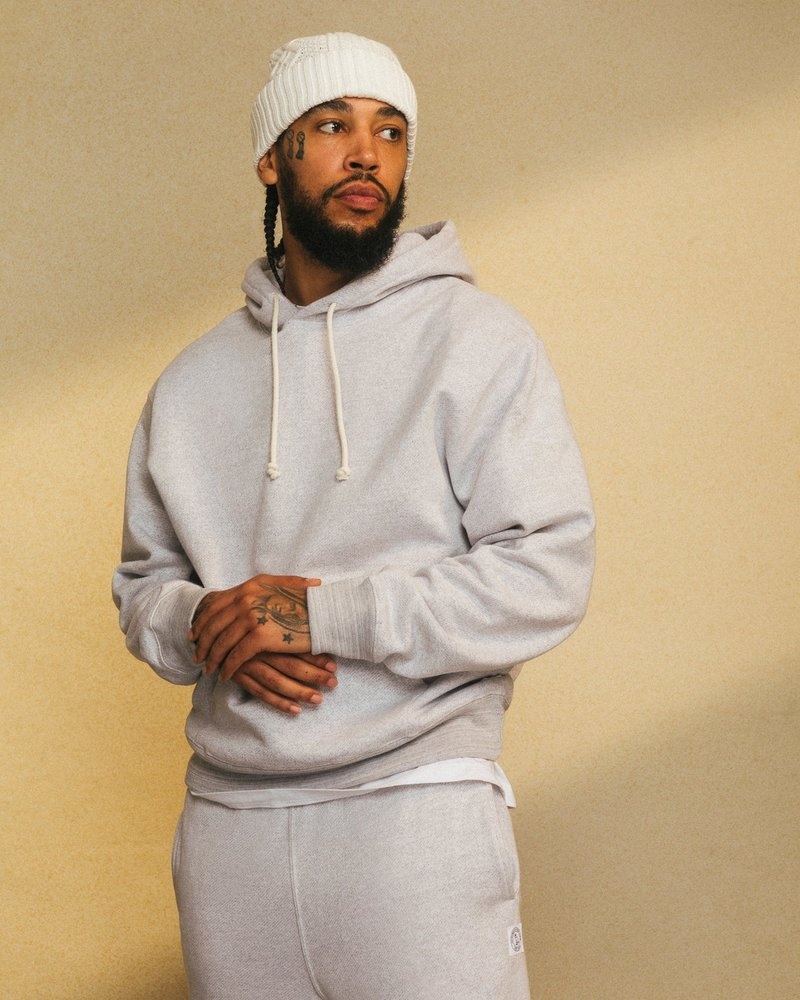 sweaters octobers very own ovo speckle fleece hoodie grau