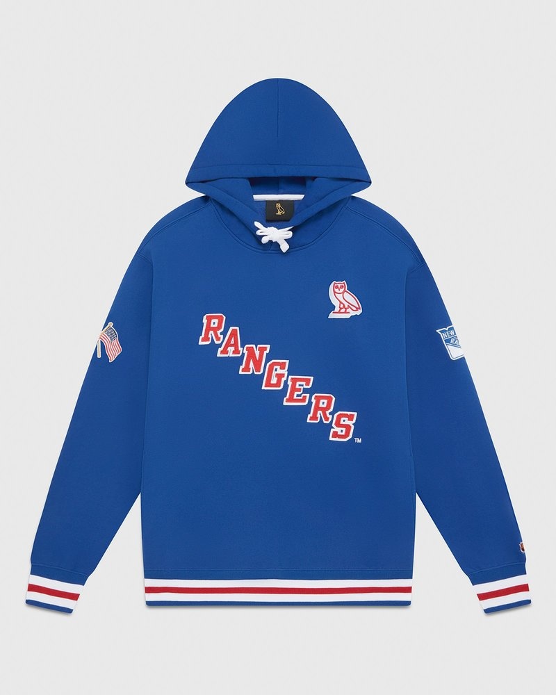 pullover oktobers eigenmarke ovo new york rangers hoodie blau