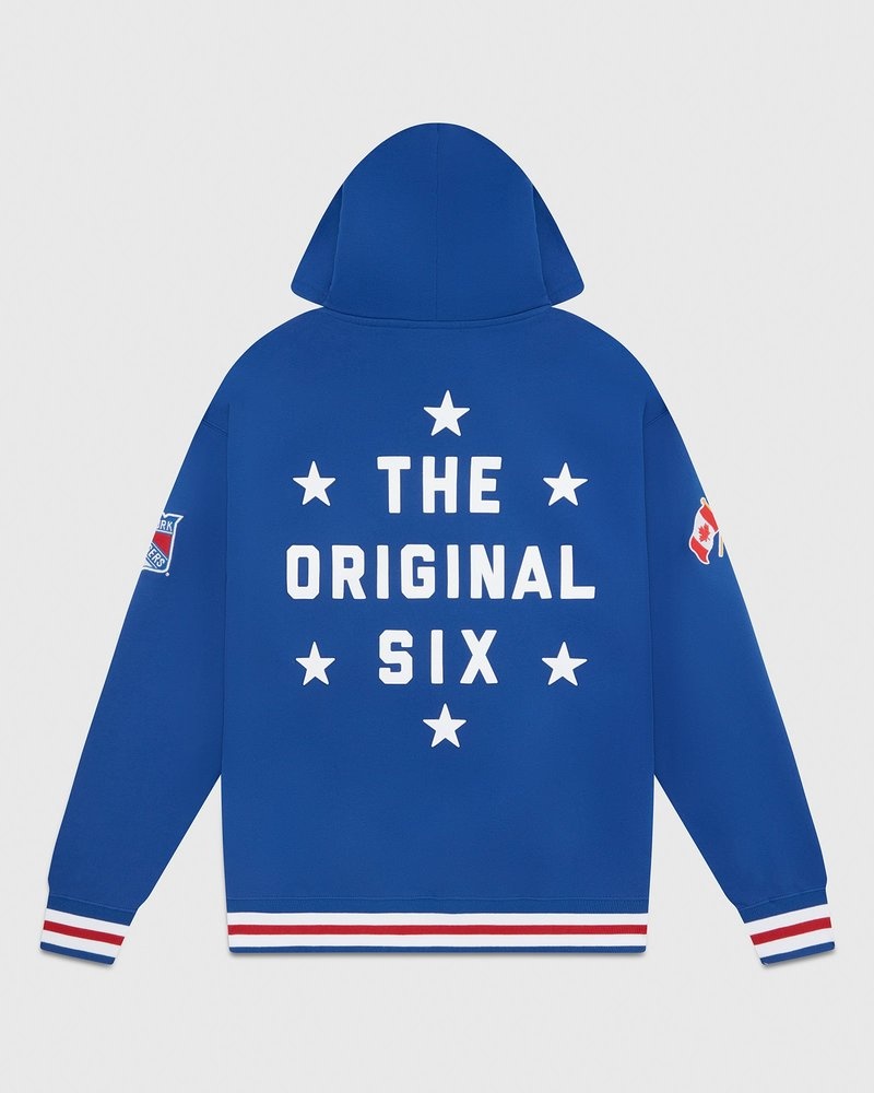 pullover oktobers eigenmarke ovo new york rangers hoodie blau