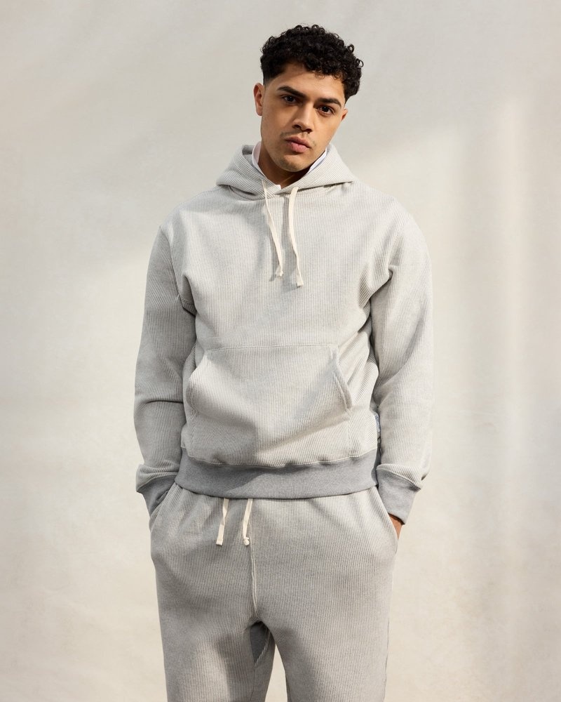 sweaters octobers very own ovo seersucker fleece hoodie graucreme