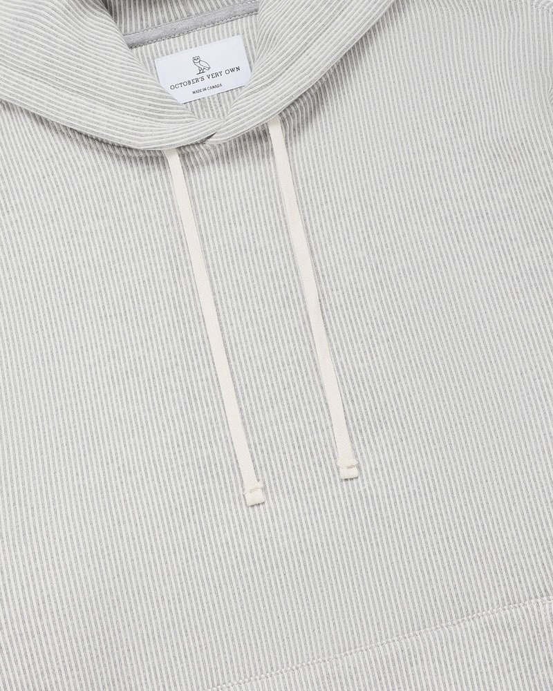 sweaters octobers very own ovo seersucker fleece hoodie graucreme