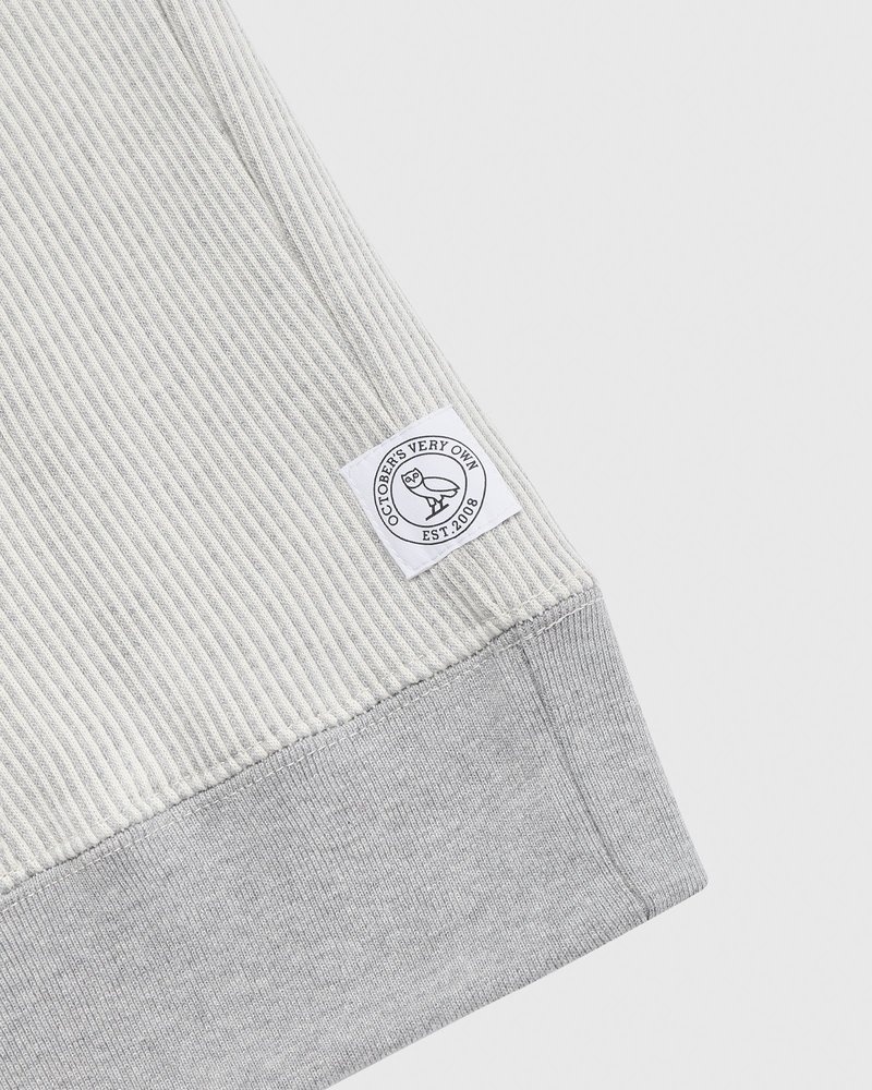 sweaters octobers very own ovo seersucker fleece hoodie graucreme