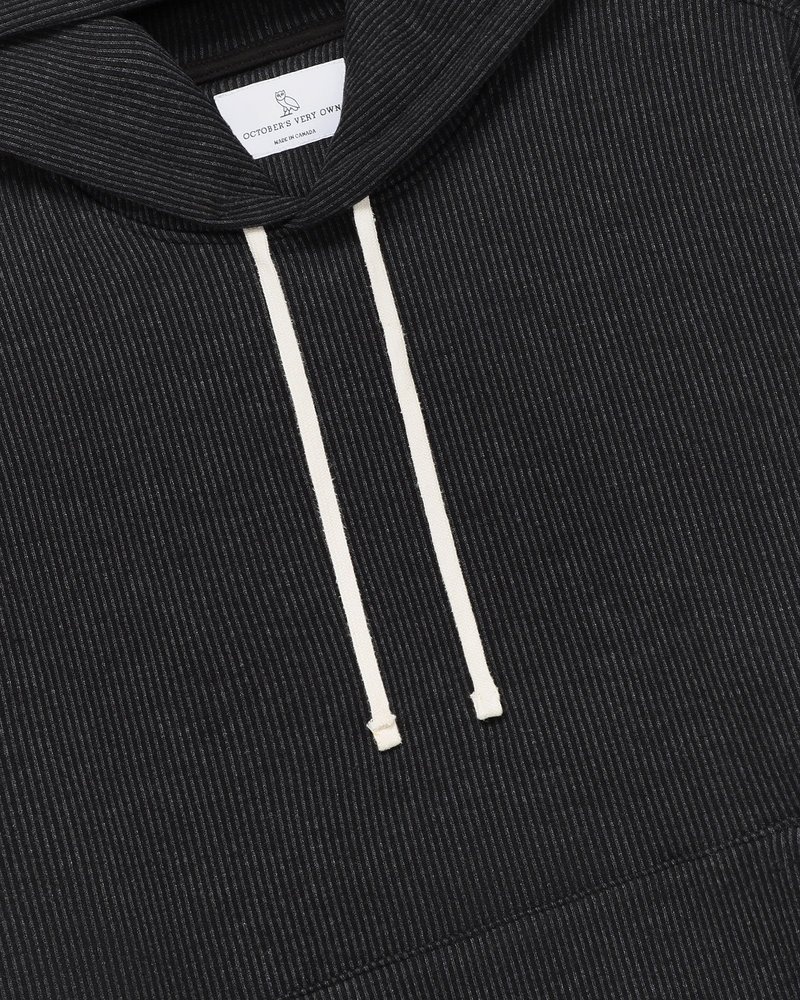 sweaters octobers very own ovo seersucker fleece hoodie schwarzanthrazit