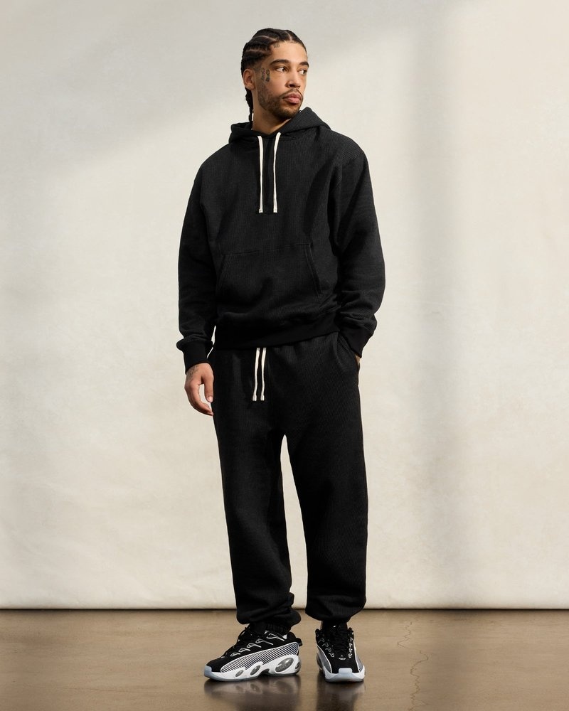 sweaters octobers very own ovo seersucker fleece hoodie schwarzanthrazit