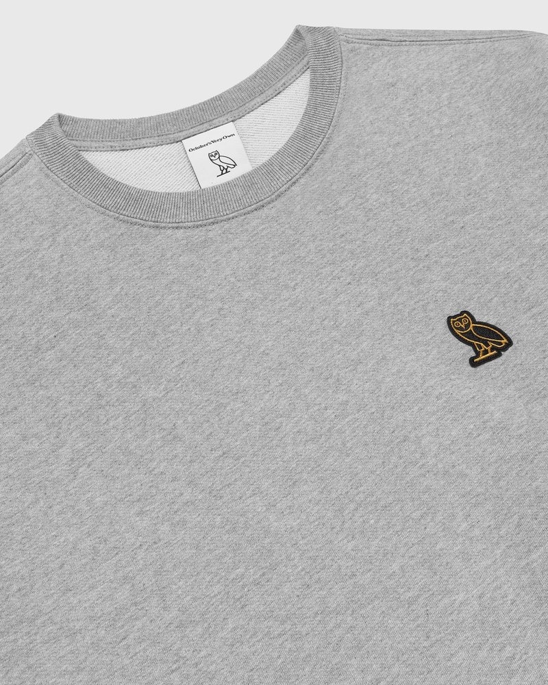 ovo classic rundhalspullover aus dem oktober-sortiment grau