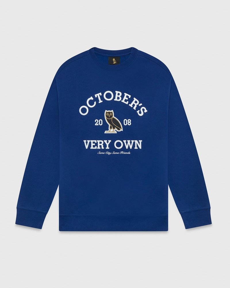 octobers very own ovo collegiate crewneck sweaters royal blue