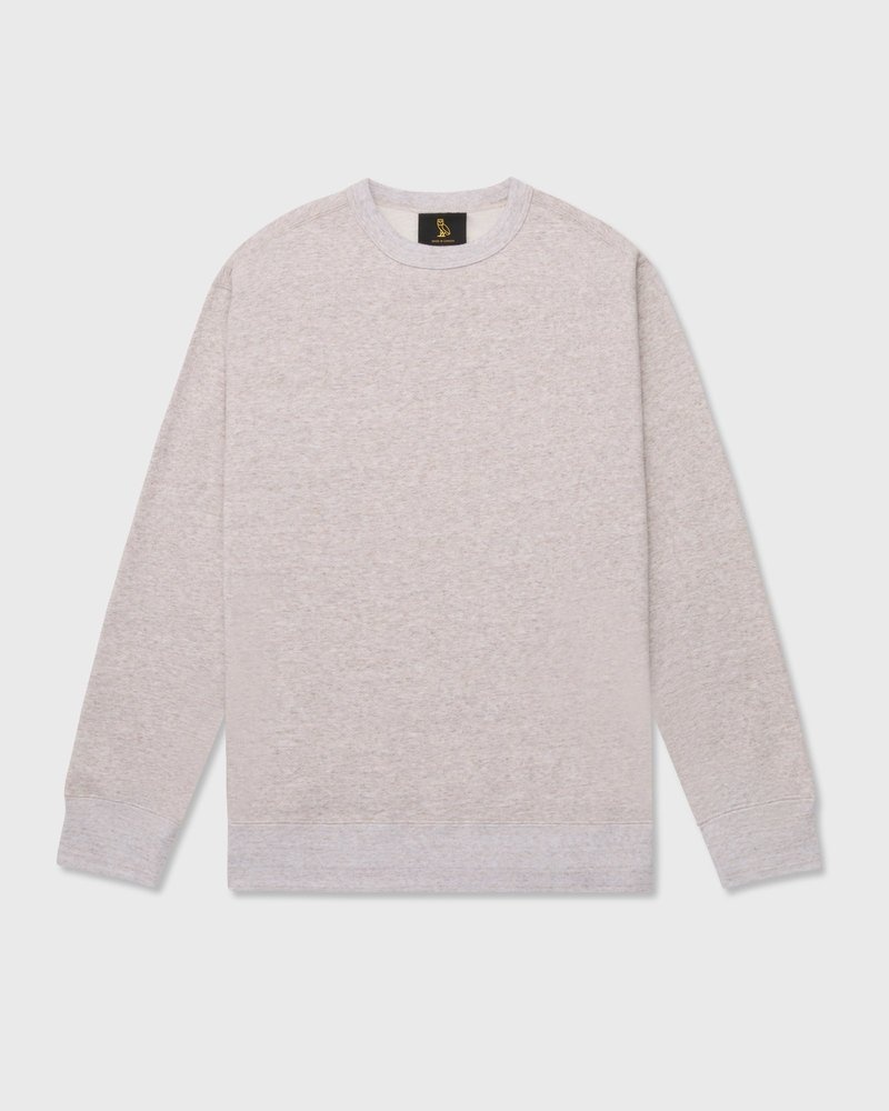 pullover oktobers eigenmarke ovo speckle fleece rundhalspullover haferflocken