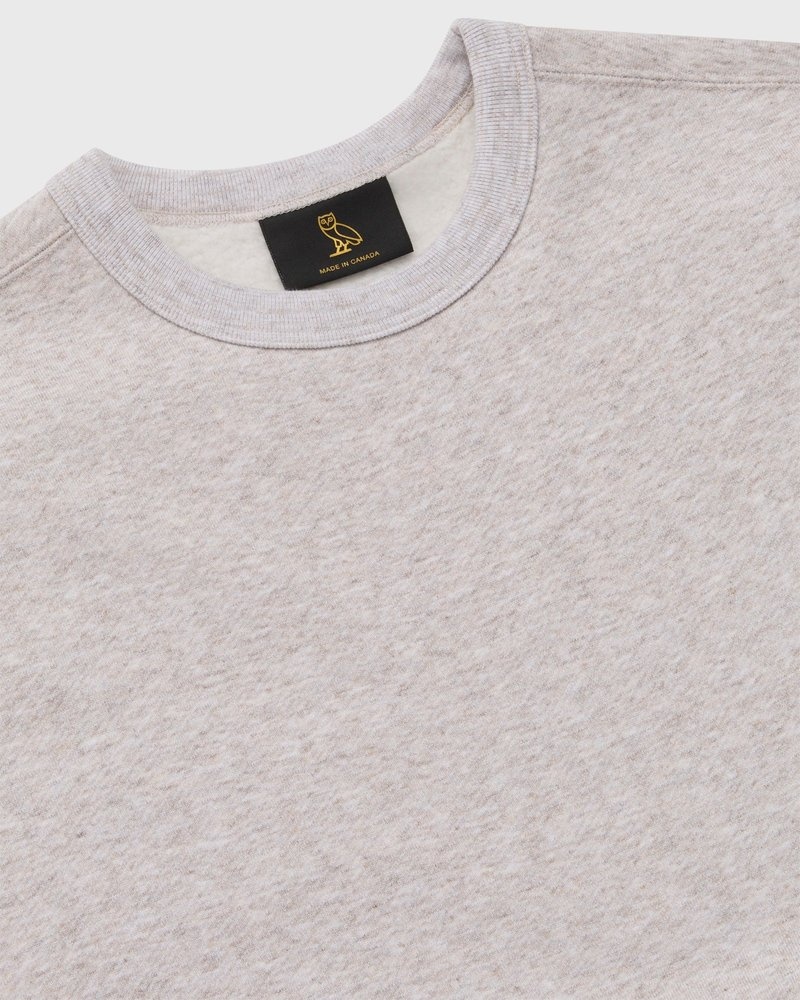 pullover oktobers eigenmarke ovo speckle fleece rundhalspullover haferflocken