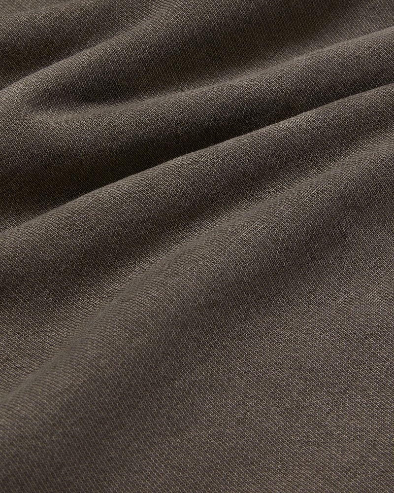 sweaters octobers very own ovo muskoka stückgefärbter kapuzenpullover mit durchgehendem reißverschluss braun