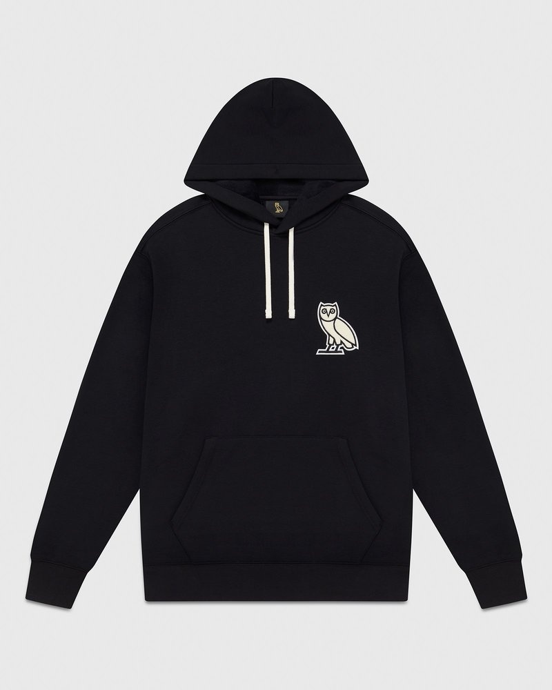 octobers very own ovo mini og plüsch-hoodie-pullover schwarz