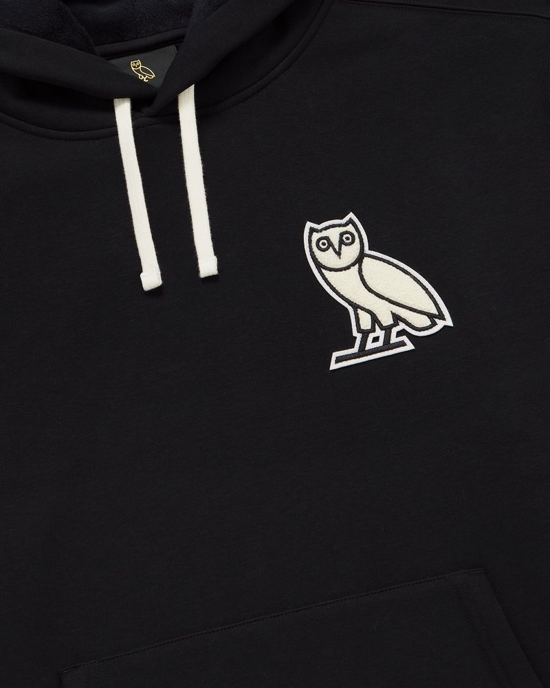 octobers very own ovo mini og plüsch-hoodie-pullover schwarz