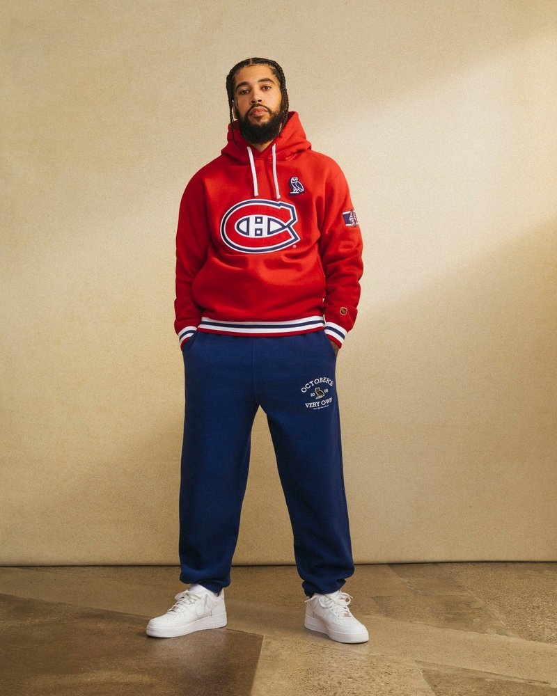 oktober-eigenmarke ovo montreal canadiens hoodie rote pullover