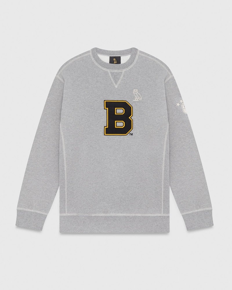 ovo boston bruins rundhalspullover aus dem oktober-angebot grau
