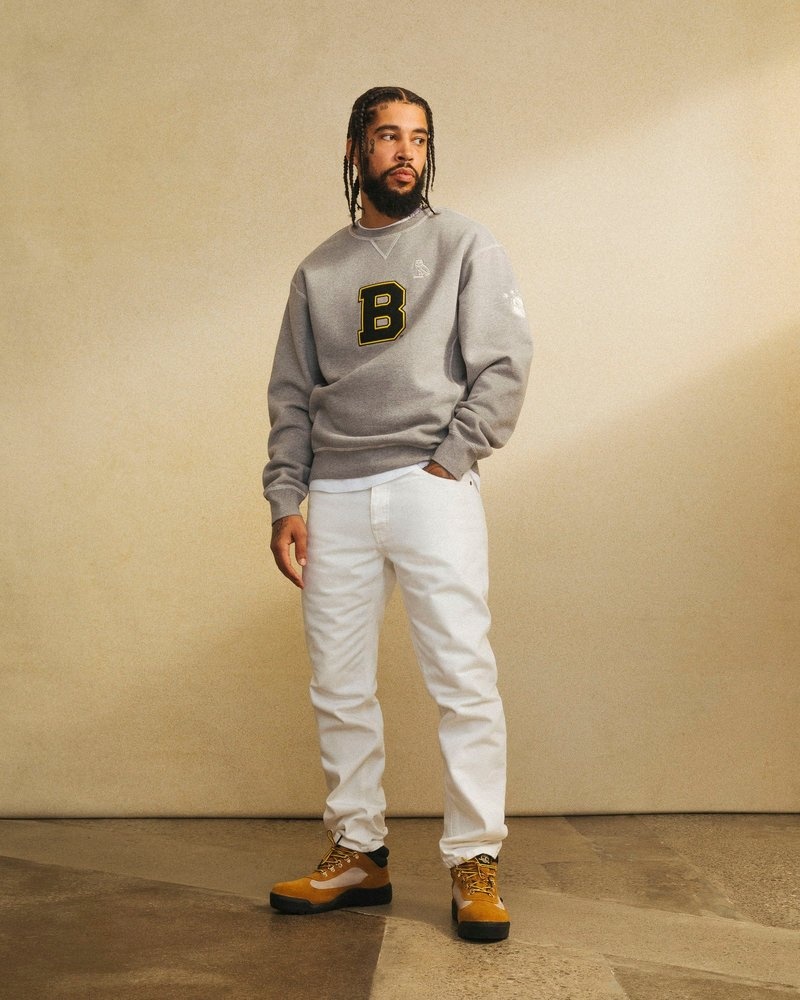 ovo boston bruins rundhalspullover aus dem oktober-angebot grau