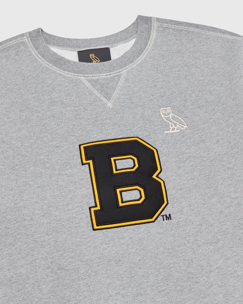 ovo boston bruins rundhalspullover aus dem oktober-angebot grau